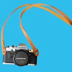 Brown Leather Thin SLR Camera Strap