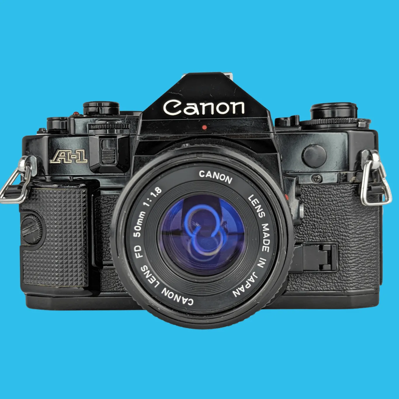 Canon A-1 Vintage SLR 35mm Film Camera with f/1.8 50mm Prime Lens