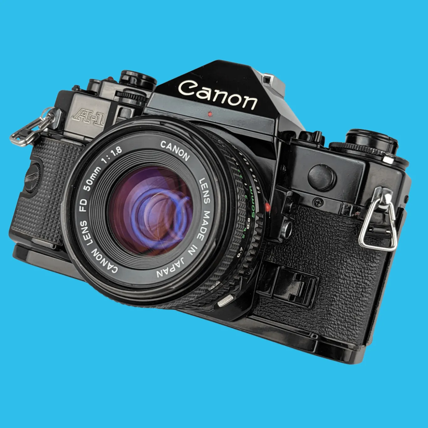 Canon A-1 Vintage SLR 35mm Film Camera with f/1.8 50mm Prime Lens