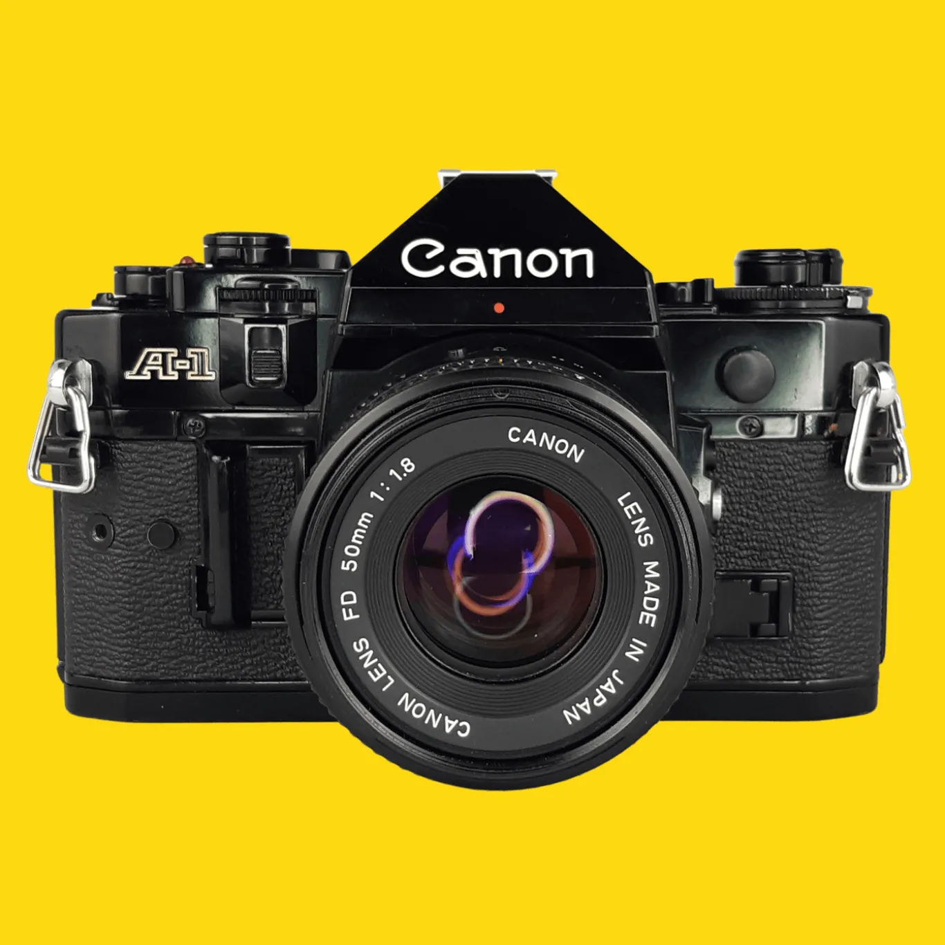 Canon A-1 Vintage SLR 35mm Film Camera with f/1.8 50mm Prime Lens