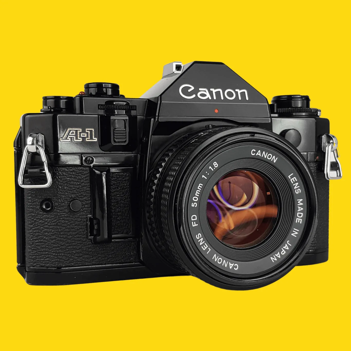 Canon A-1 Vintage SLR 35mm Film Camera with f/1.8 50mm Prime Lens