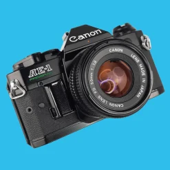 Canon AE-1 Program BLACK 35mm SLR Film Camera with Canon Prime Lens