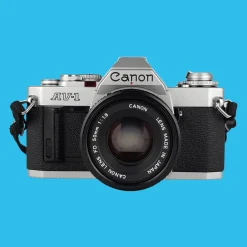Canon AV 1 Vintage 35mm SLR Film Camera with Prime 50mm Lens
