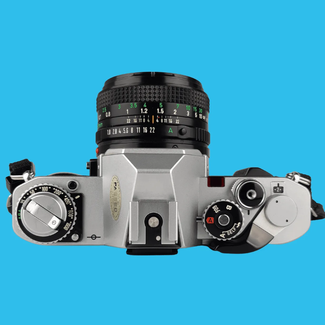 Canon AV 1 Vintage 35mm SLR Film Camera with Prime 50mm Lens