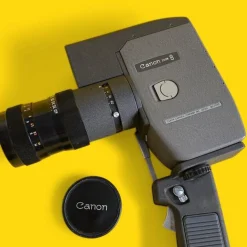 Canon Reflex Zoom 8 8mm Vintage Cine Camera with Brown Leather Case