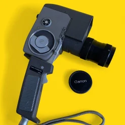 Canon Reflex Zoom 8 8mm Vintage Cine Camera with Brown Leather Case