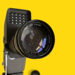 Canon Reflex Zoom 8 8mm Vintage Cine Camera with Brown Leather Case