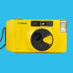 Canon Snappy S 35mm Film Camera Point and Shoot - Yellow