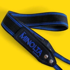 Genuine Minolta Blue & Black SLR Camera Strap