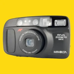 Minolta Riva Zoom 70 Black 35mm Film Camera Point and Shoot