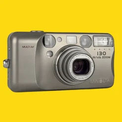 Minolta Riva Zoom 130 35mm Film Camera Point and Shoot