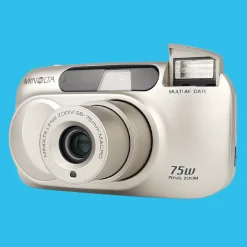 Minolta Riva Zoom 75W 35mm Film Camera Point and Shoot