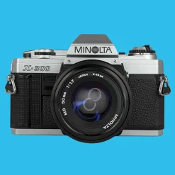 Minolta X-300 Black SLR 35mm Film Camera with Prime Lens