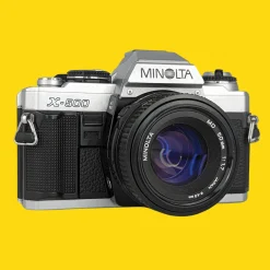 Minolta X-500 SLR 35mm Film Camera with Auto Zoom Lens