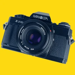 Minolta X-370s 35mm SLR Film Camera w/ Prime Lens