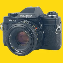 Minolta X-370s 35mm SLR Film Camera w/ Prime Lens