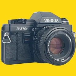 Minolta X-370s 35mm SLR Film Camera w/ Prime Lens