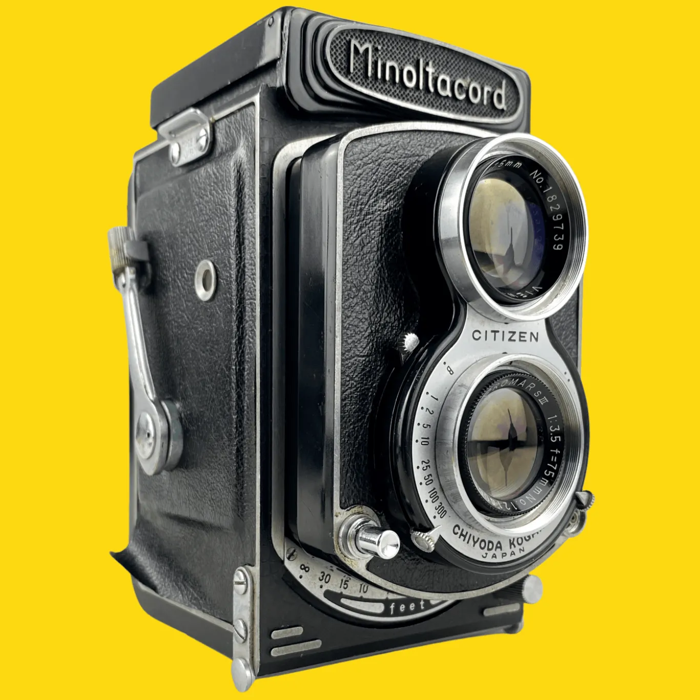 Minoltacord With 75mm F3.5 Lens. TLR 6X6 Medium format Film Camera.