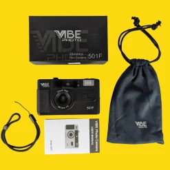 35mm Film Camera Bundle Reusable - Black Vibe And Lomography Four Lens Camera