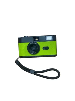 35MM REUSABLE FILM CAMERA WITH FLASH - BLACK & GREEN