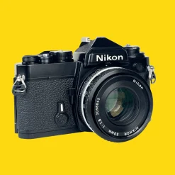 Nikon FE (Black) 35mm SLR Film Camera With Nikkor 50mm F1.8 Lens