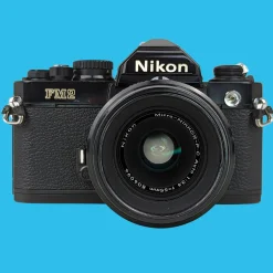 Nikon FM2 35mm SLR Film Camera With Nikon series Macro 55mm F3.5 Lens