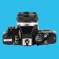 Olympus Black OM-10 RARE Vintage SLR 35mm Film Camera with f/1.8 50mm Prime Lens