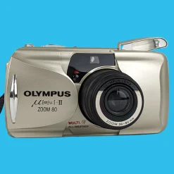 Olympus Mju ii Zoom 80 Silver 35mm Film Camera Point and Shoot