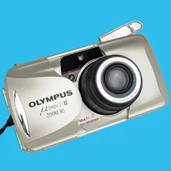 Olympus Mju ii Zoom 80 Silver 35mm Film Camera Point and Shoot