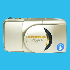Olympus MJU Zoom 115 Deluxe 35mm Point and Shoot Film Camera.