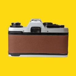 Olympus OM10 Brown Leather Vintage 35mm Film Camera w/ F/1.8 50mm Lens