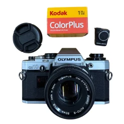 Olympus OM10 35mm SLR Film Camera w/ 50mm f/1.8 Prime Lens