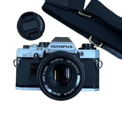 Olympus OM10 35mm SLR Film Camera w/ 50mm f/1.8 Prime Lens