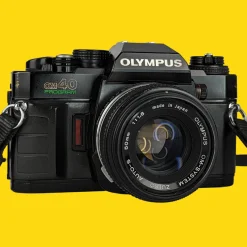 Olympus OM40 Program Black 35mm SLR Film Camera with Olympus Prime Lens