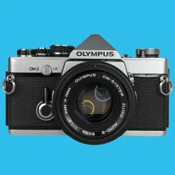 Olympus OM2 Vintage 35mm SLR Film Camera with f/1.8 50mm Prime Lens