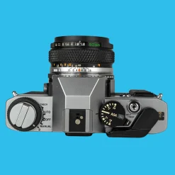 Olympus OM20 Vintage SLR 35mm Film Camera with f/1.8 50mm Prime Lens