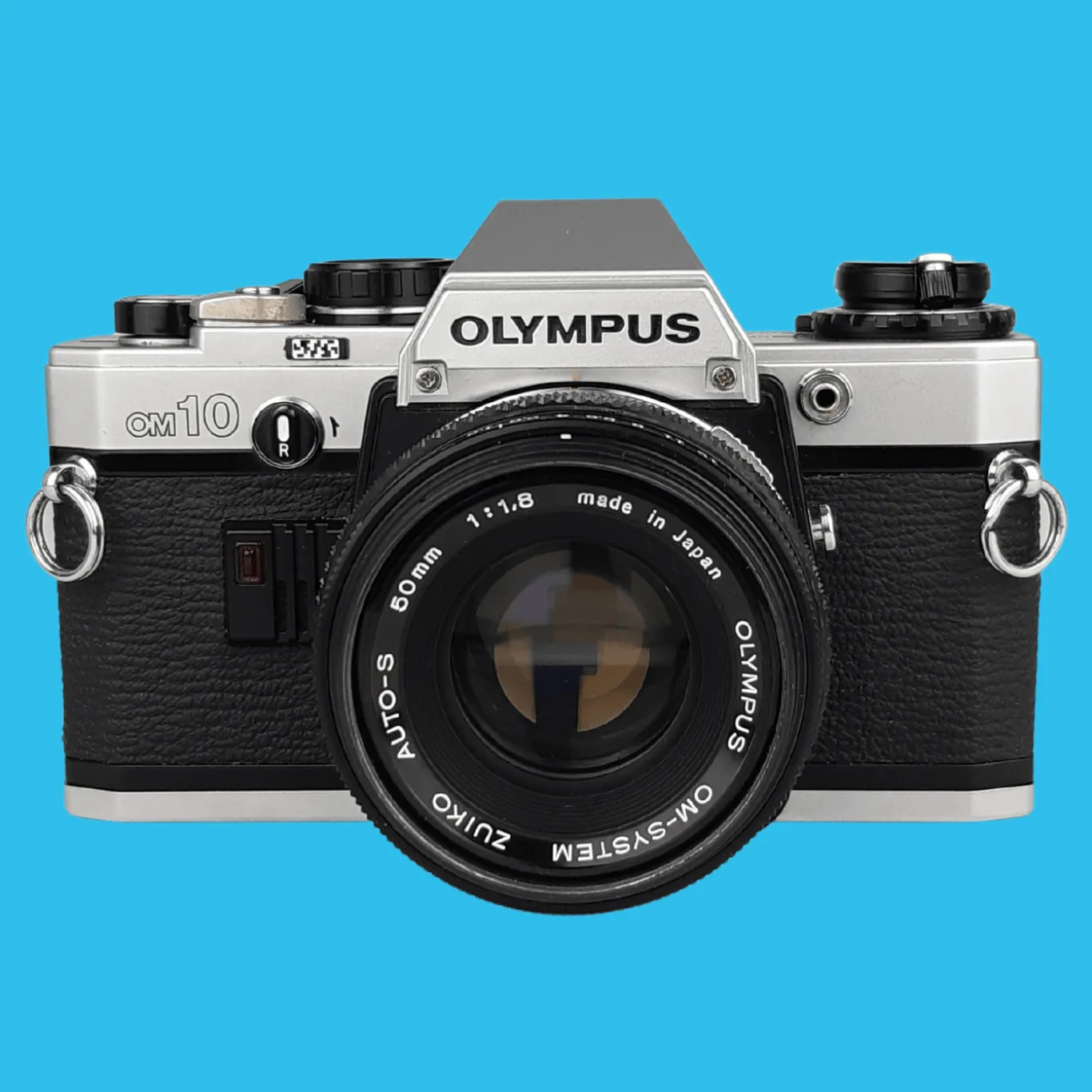 Olympus OM10 Vintage SLR 35mm Film Camera w/ 50mm f/1.8 Prime Lens