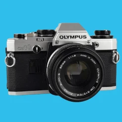 Olympus OM10 Vintage SLR 35mm Film Camera w/ 50mm f/1.8 Prime Lens