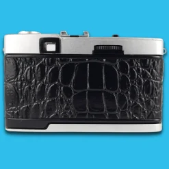 Olympus Trip 35 Black Crocodile Leather Point and Shoot 35mm Film Camera