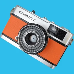 Olympus Trip 35 Orange Leather Point and Shoot 35mm Film Camera