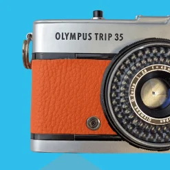 Olympus Trip 35 Orange Leather Point and Shoot 35mm Film Camera