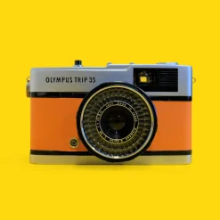 Olympus Trip 35 Orange Leather Point and Shoot 35mm Film Camera