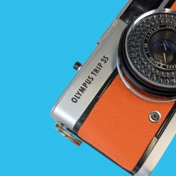 Olympus Trip 35 Orange Leather Point and Shoot 35mm Film Camera