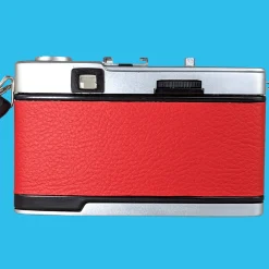 Olympus Trip 35 Red Leather Point and Shoot 35mm Film Camera