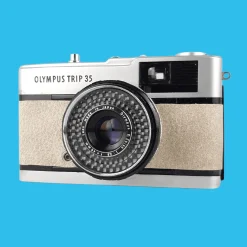 Olympus Trip 35 Soft Beige Leather Point and Shoot 35mm Film Camera