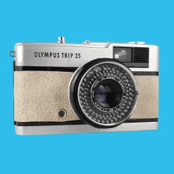 Olympus Trip 35 Soft Beige Leather Point and Shoot 35mm Film Camera