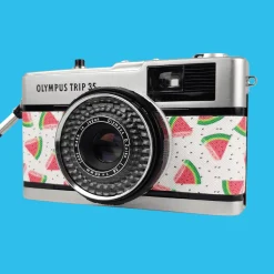 Olympus Trip 35 Watermelon Leather Point and Shoot 35mm Film Camera