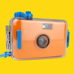 Orange Underwater Focus Free 35mm Film Camera