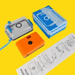 Orange Underwater Focus Free 35mm Film Camera