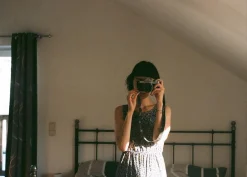 Pentax K1000 Green Leather Vintage SLR 35mm Film Camera with Pentax f/2 50mm Prime Lens